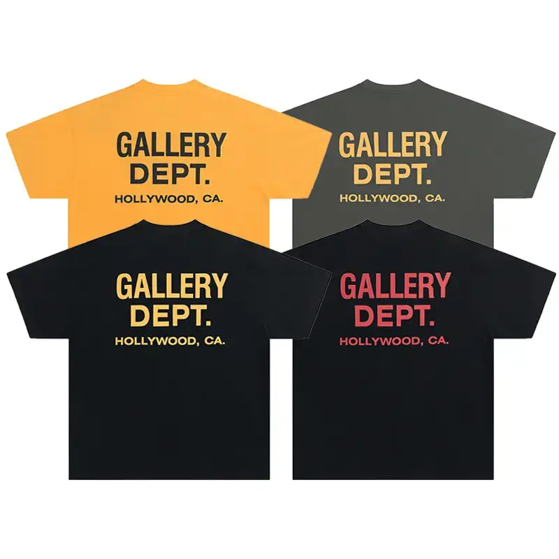 Star Same Style 2023 Street Los Angeles Design GALLERY DEPT Letter Printed Loose Short Sleeve T-Shirt tee