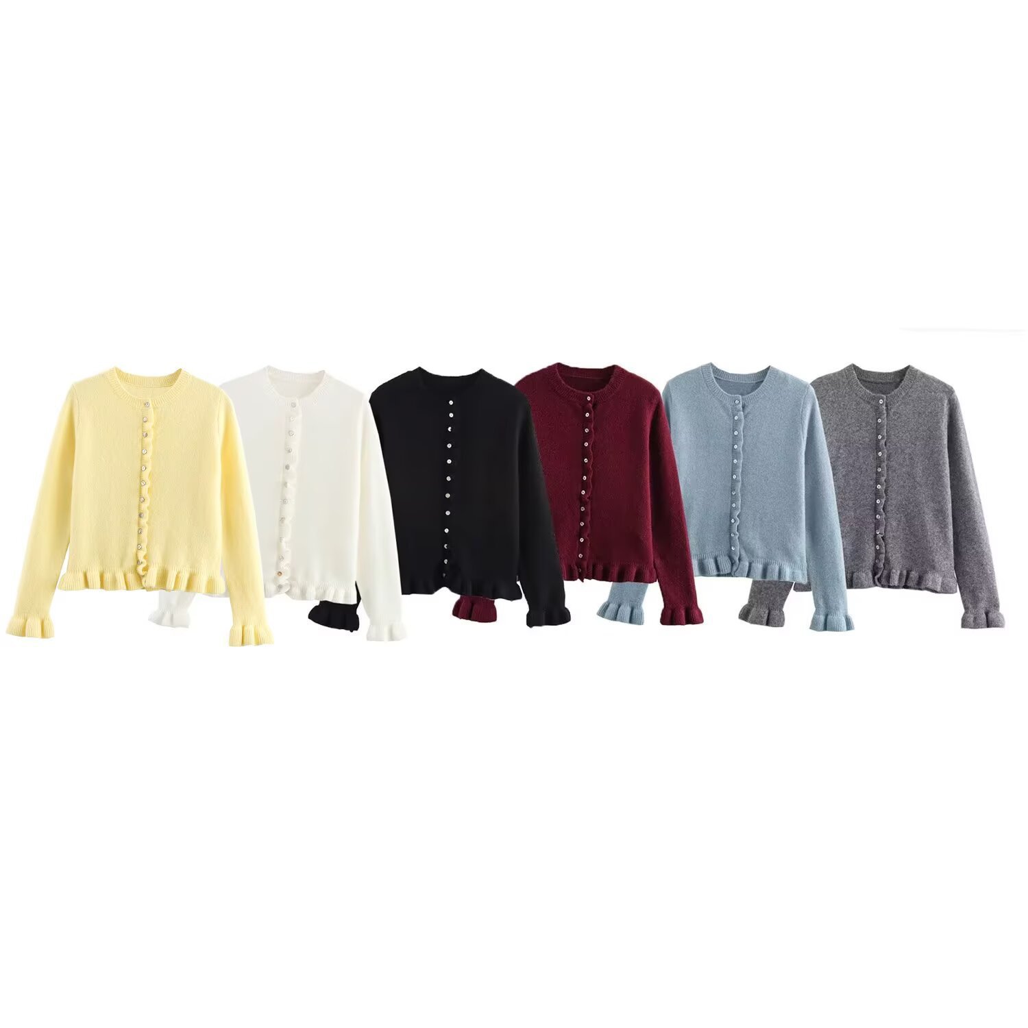Europe and the United States cross-border women's clothing wholesale 2025 spring new fashion casual temperament laminated decorative knitted coat