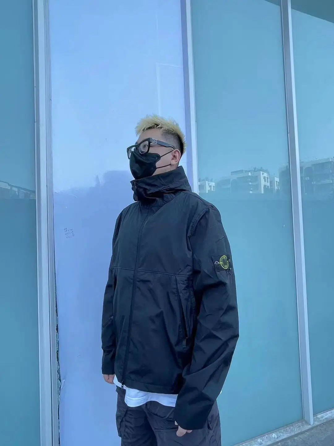 25 Early Spring New Trendy Brand Stone's Outdoor Jacket with Sleeve Badges and Hood, Unisex Style