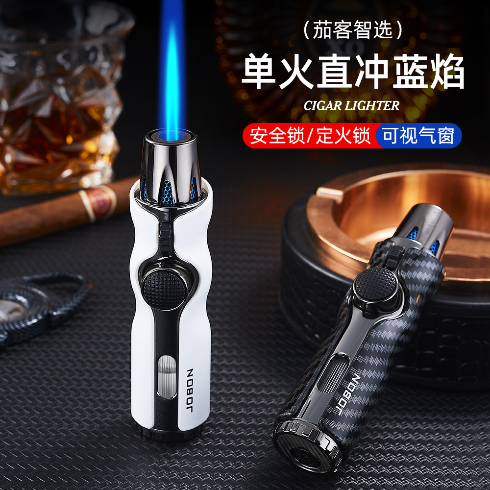 JOBON/Zhongbang Direct Blue Flame Inflatable Spray Gun Strong Cigar Lighter Outdoor Barbecue Lighter New