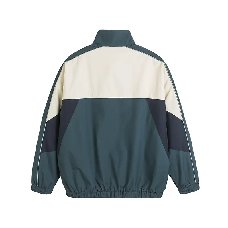 Spring and Autumn Collar Retro Sports Three-color Stitching Casual Jacket All-match Public Trendy Men's Jacket Student Jacket