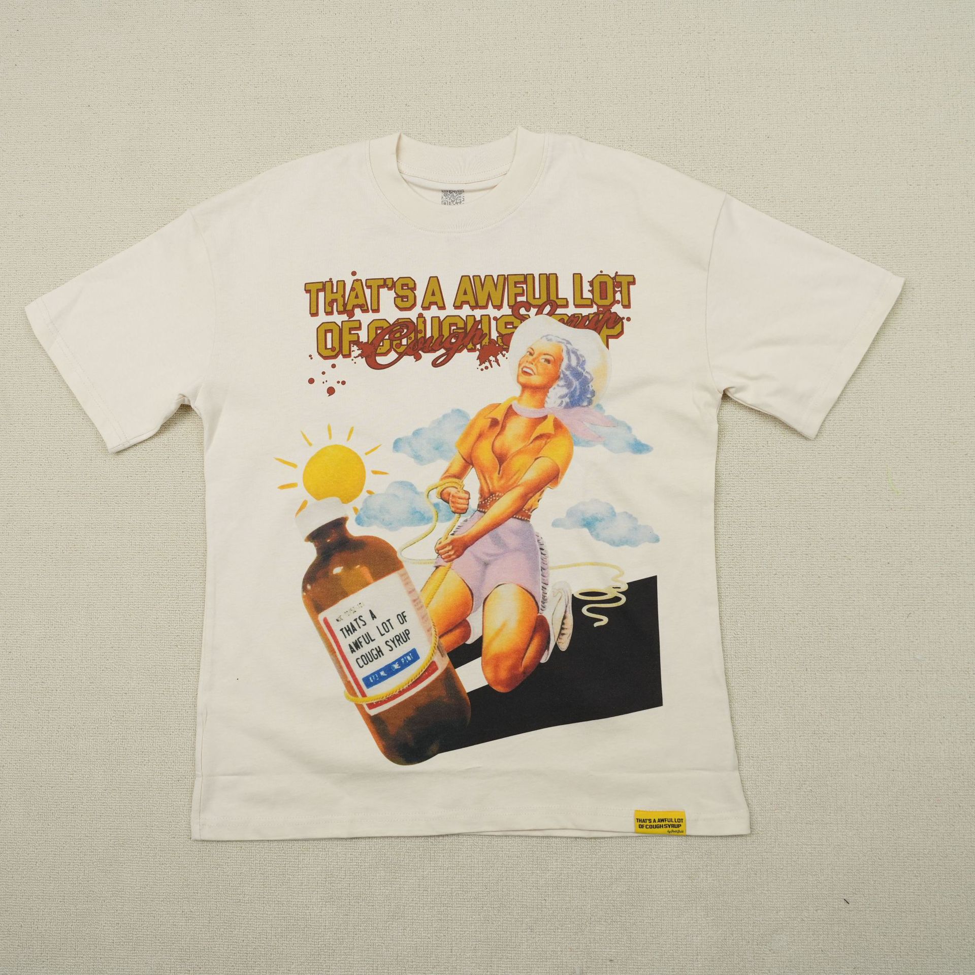 That's a Awful Lot of Cough Syrup T-Shirts American Apricot Girl Short-Sleeved Men