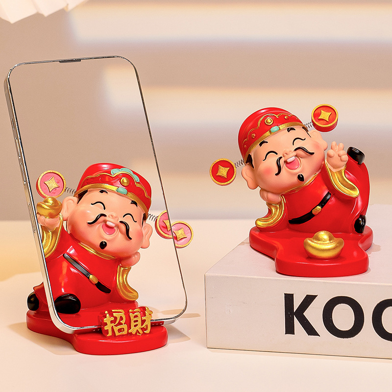 New Fortune Mobile Phone Bracket Annual Meeting Accompanying Gift New Year Gift National Tide Fortune Desktop Decoration Creative Gift
