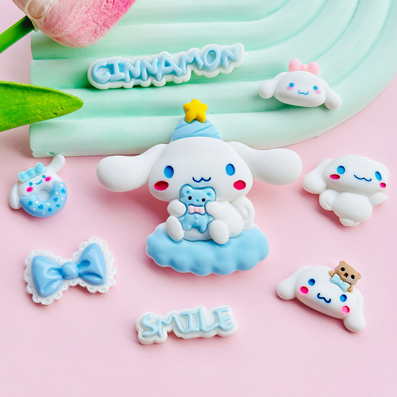 Cartoon matte surface jade cinnamon dog diy resin jewelry accessories hairpin hair accessories patch handmade materials wholesale