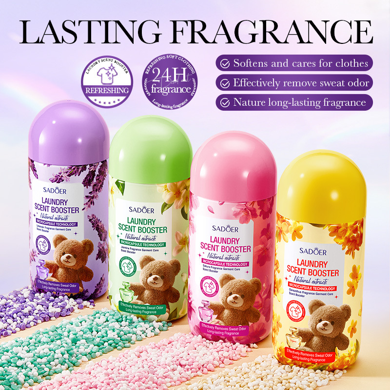 In-Stock Oem Processing Fragrance Beads Series Sadoer Cute Bear Osmanthus Scented Laundry Beads Wholesale for Export