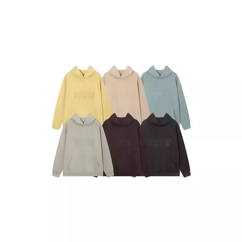 New FOG hooded sweater FEAR OF GOD double line ESSENTIALS hooded fir men and women with autumn and winter