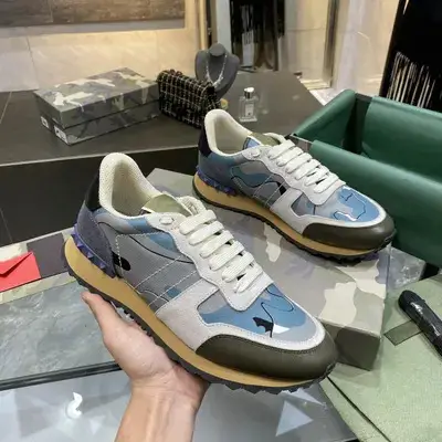 In-Stock European Station 25 New Full-Color Camouflage Casual Sports Shoes Men's Genuine Leather Color-Blocking Versatile Trendy Sneakers