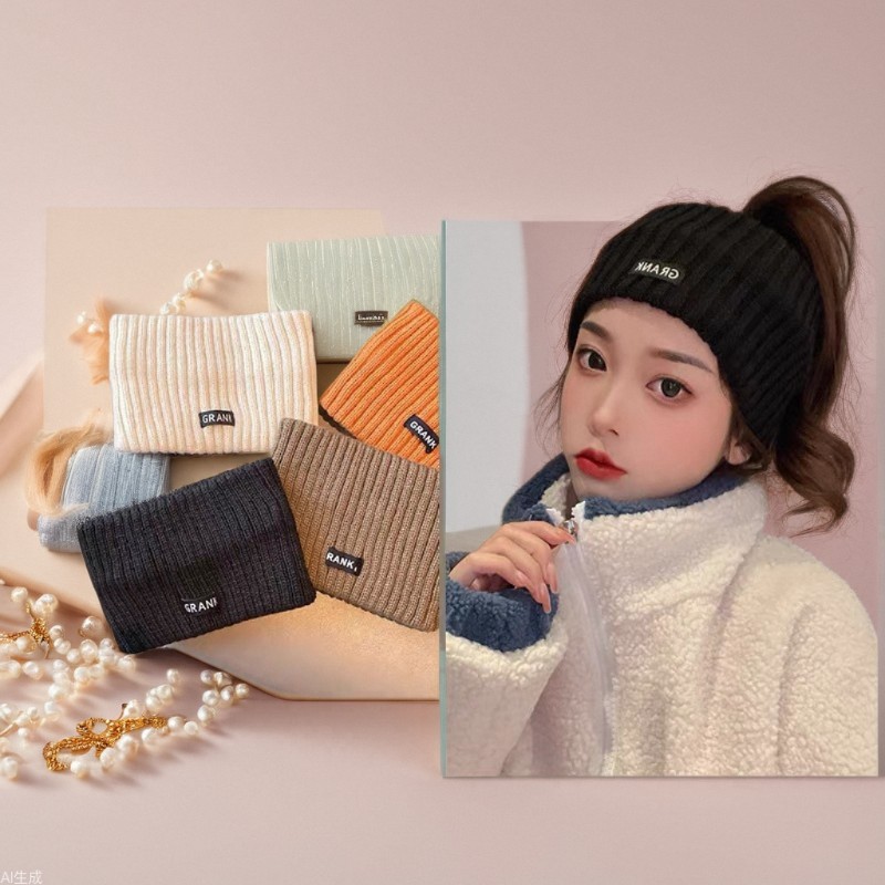 Knitted hair band hair band warm forehead protection sports all-match autumn and winter daily outer wear female closed toe fashion headband headband