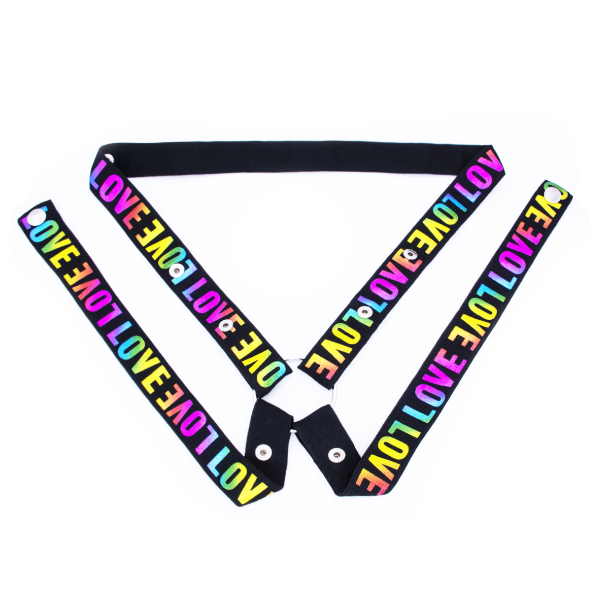 Male chastity lock auxiliary belt four-way wide restraint belt pull chastity lock CB lock fixing belt elastic elastic ring