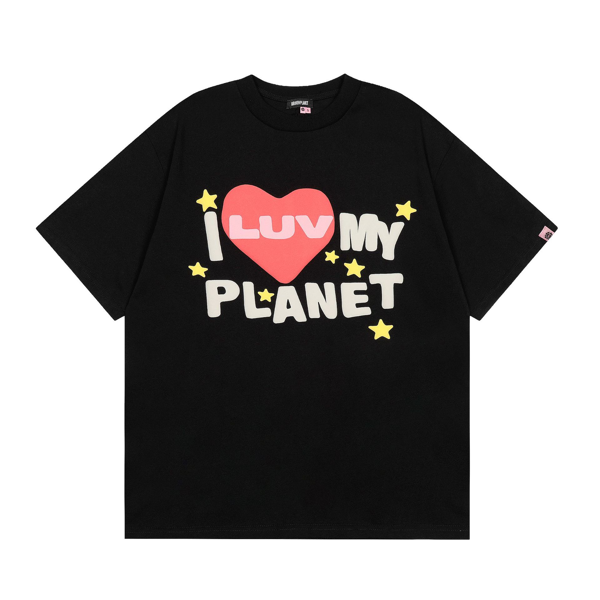 American Trendy Broken Planet Broken Planet Men's and Women's Loose Casual Trendyy Summer Pure Cotton Round Neck Short-Sleeved T-Shirt