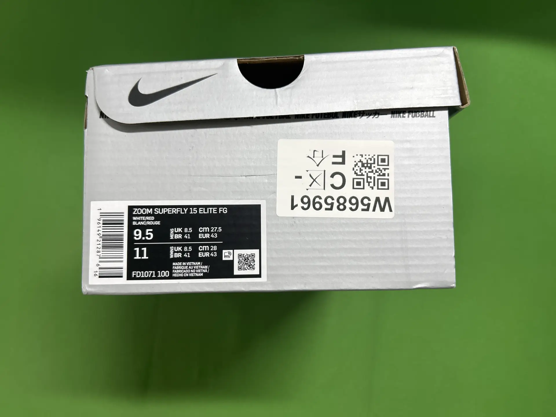 Nike Zoom Superfly 15 Elite FG White/Red