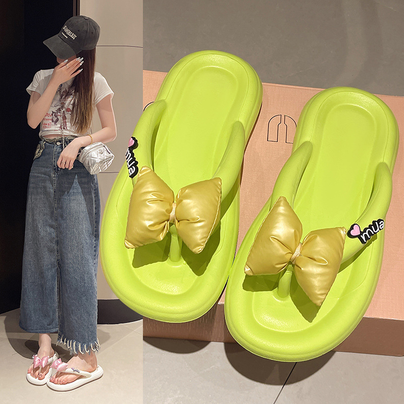 Beach slippers women's summer outdoor flip-flops 2cm fashion Korean version of soft bottom beach flip-flops wholesale