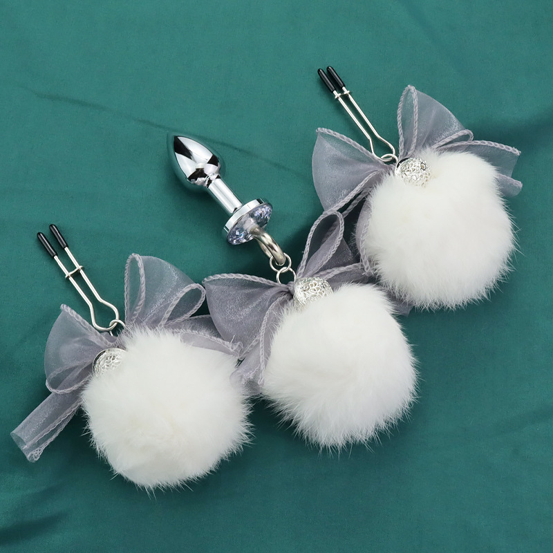 Sm Teasing Nipple Clamps, Nipple Punishment, Anal Plug, Hair Ball Tail, Anal Plug, Backcourt Bow, Bell Nipple Clamps, Female Products