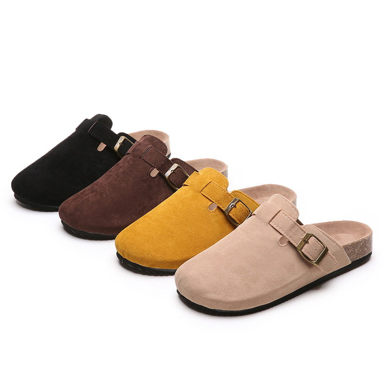 Baotou Slippers for Female Couples Cork Slippers Wish Cross-Border Large Size Export Roman Shoes Casual Half-Slip Lazy Shoes Trendy QC-foto från 1688 på Qualit.ly