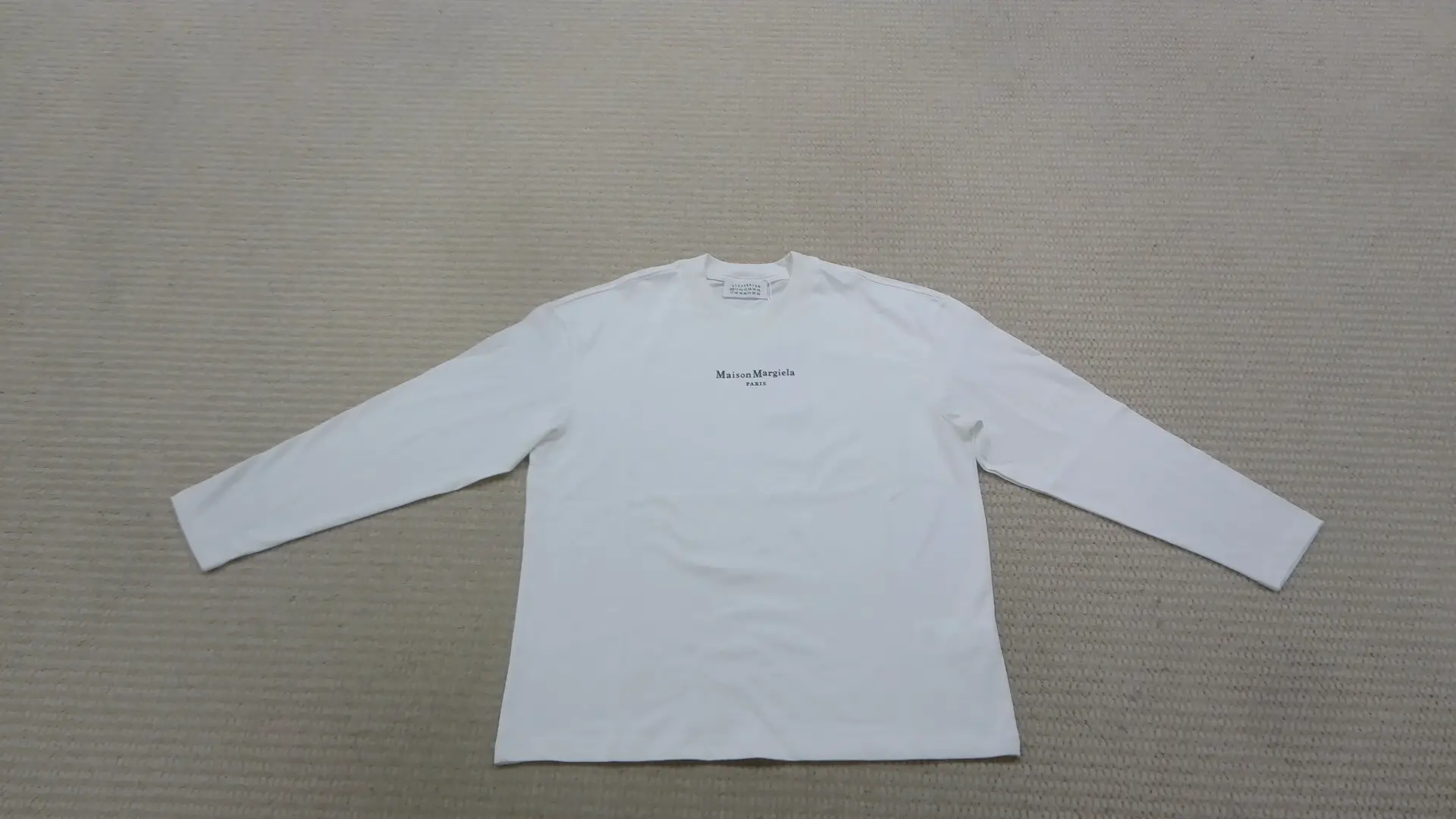 Maison Margiela Paris white long sleeve t-shirt