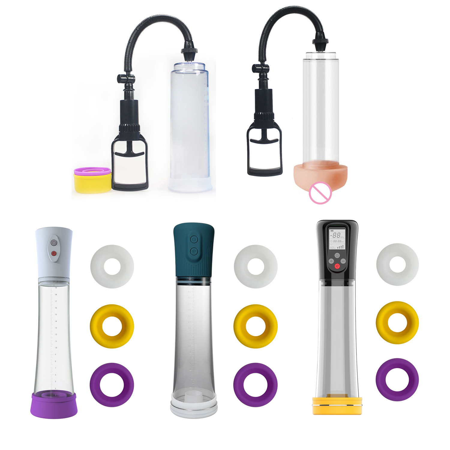 Men's Enlarger Male Erection Device Negative Pressure Training Spa Cup Electric Lcd Intelligent Constant Pressure Aircraft Cup