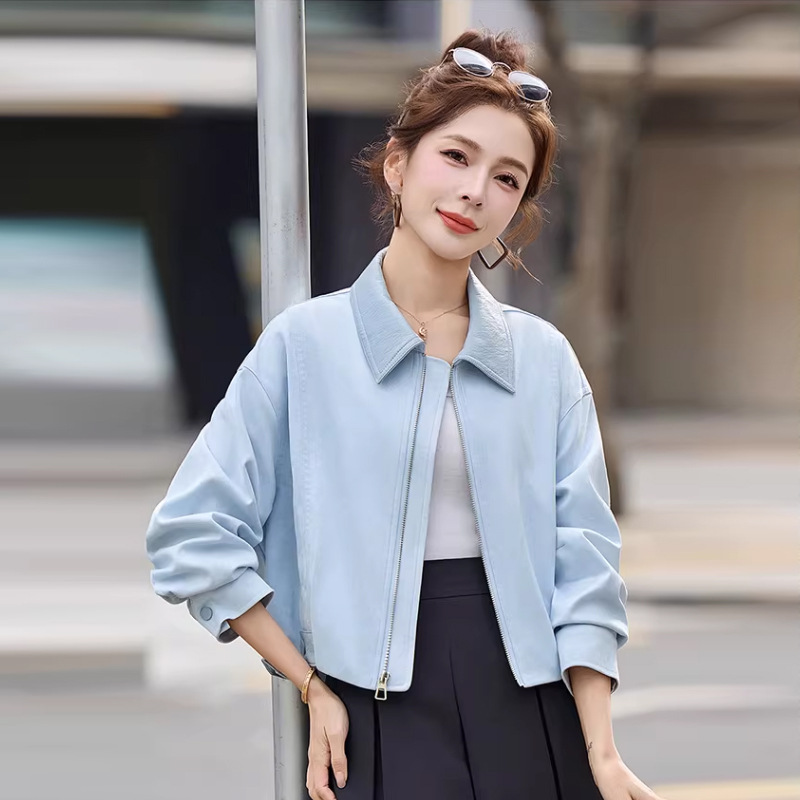 Suede Short Jacket for Women 2026 Spring and Autumn New Style Petite Elegant Casual Stylish Age-Reducing Jacket Top
