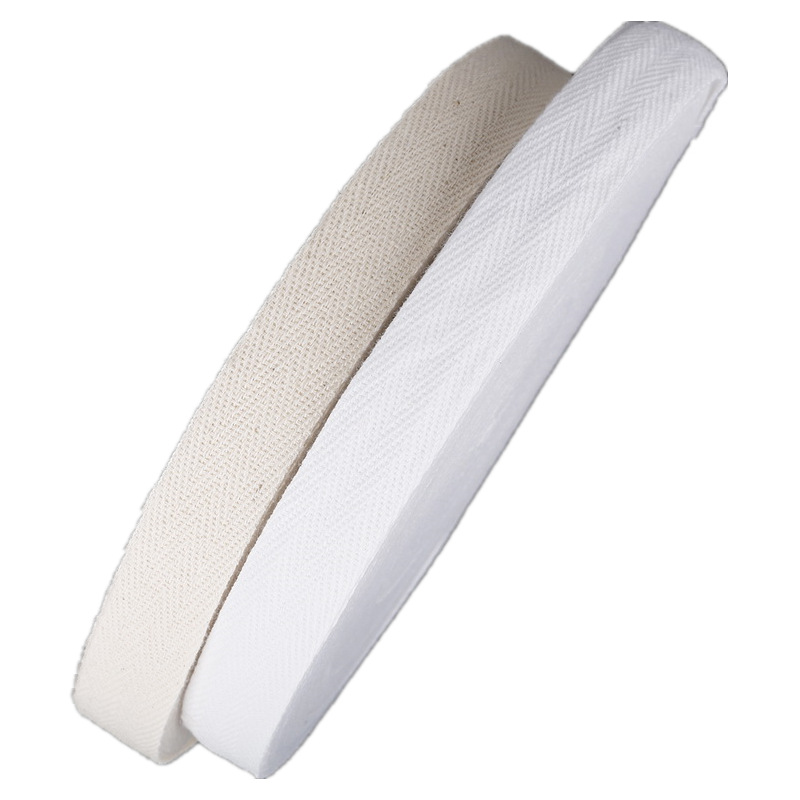 Pure cotton 2cm herringbone belt cotton binding belt shoelace Hemming fabric collar Hemming strip clothing accessories