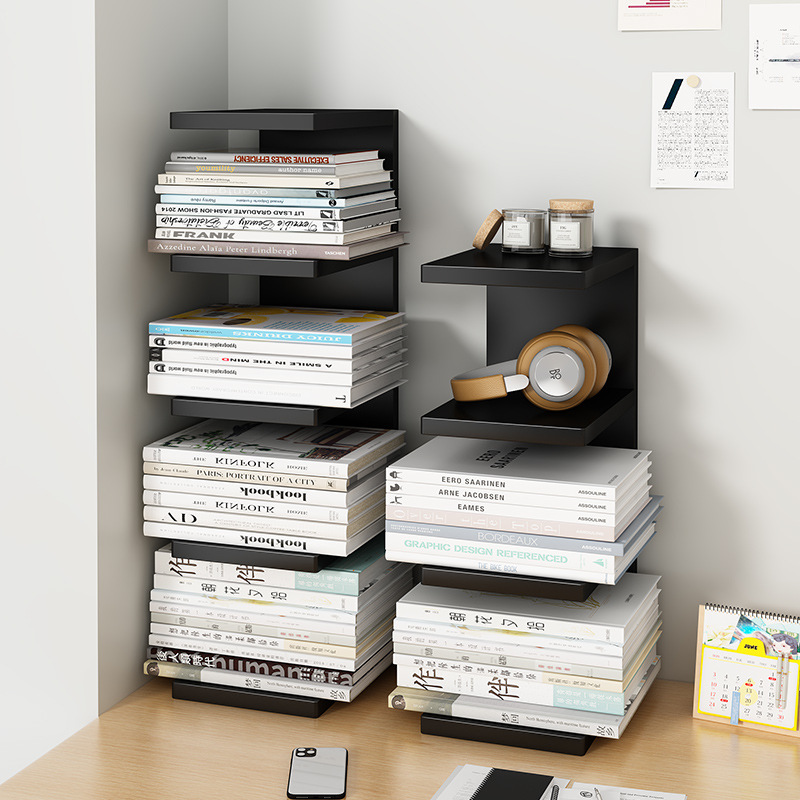 Wrought Iron Bookshelf Desktop Storage Rack Desk Book Layered Storage Rack Invisible Vertical Simple Bookcase on Desk foto QC de 1688 en Qualit.ly