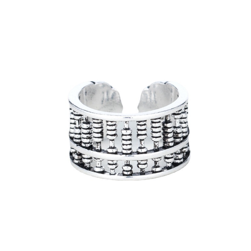 Vintage abacus ring night market supply jewelry a generation of men's opening adjustable auspicious jewelry ring ring
