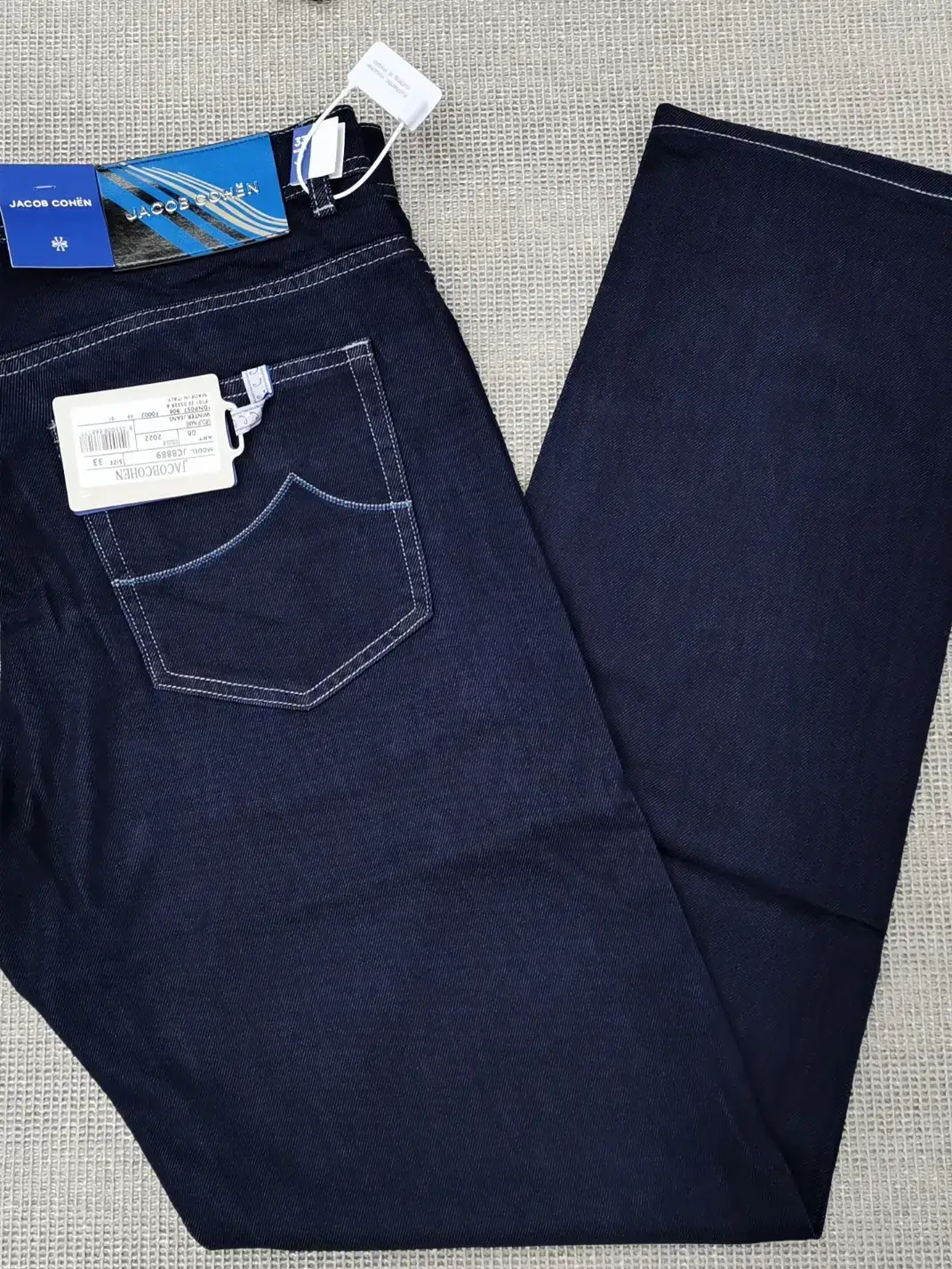 Jacob Cohen Jeans Cotton 2026 Spring/Summer Thin New Business Straight Embroidered Comfortable Men's Pants Size 30-40