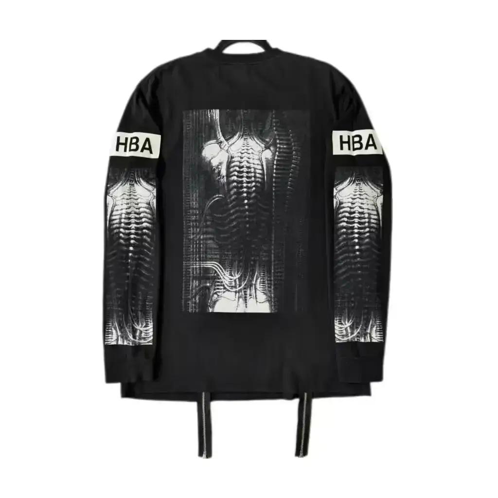 Extremely Rare Hba Hood by Air X Light Spine Double Zipper Long Sleeve