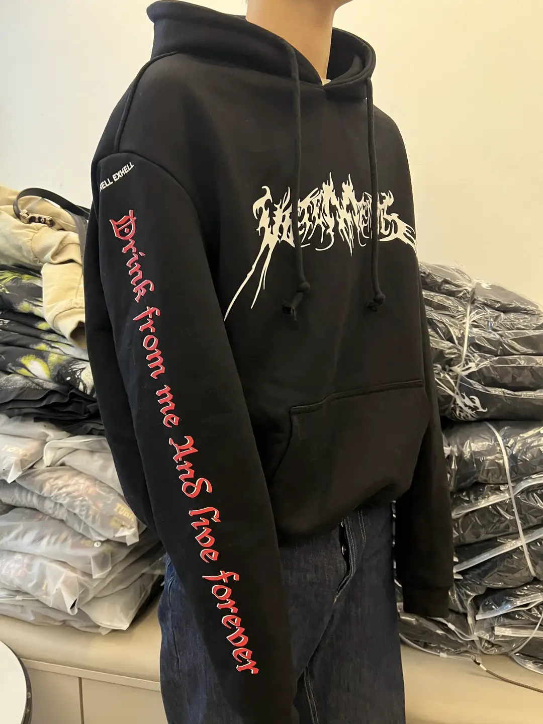 Osamason Flexmusix Total Fxcking Flex Hoodie Printed Sweatshirt with Hood