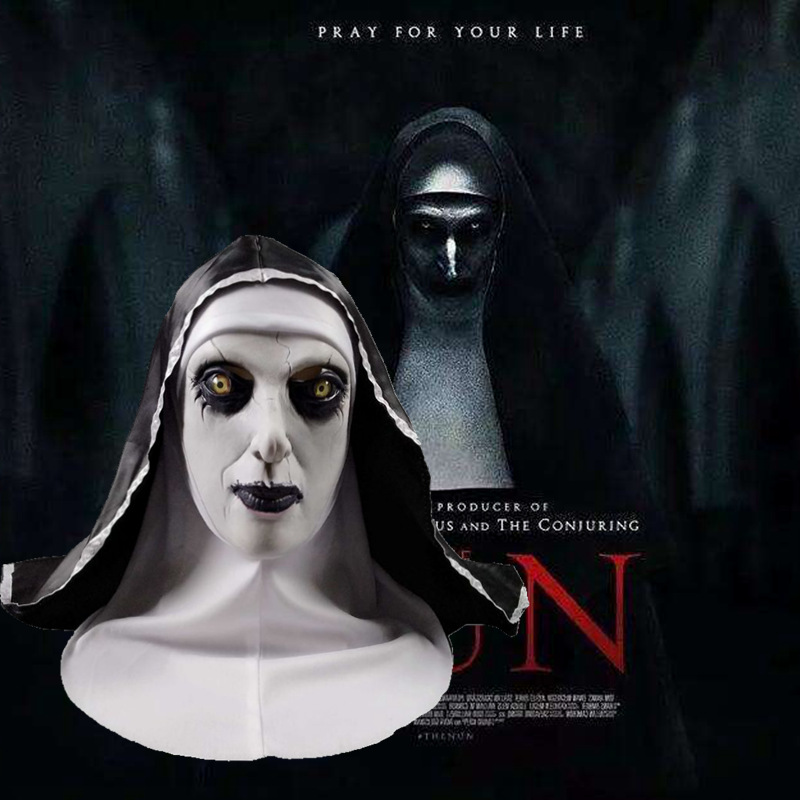 Soul 2 Nuns Mask Halloween Horror Makeup Mask Tricky Ghost Thriller Scary Latex Headgear Nuns