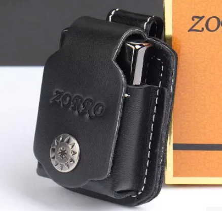 zorro zorro Lighter Head Layer Cow Leather Cover Retro Kerosene Lighter Leather Manual Cover Conventional Machine Universal