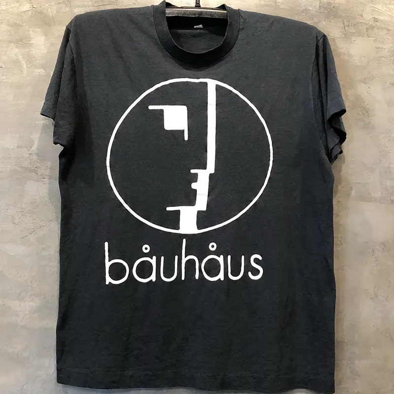 Bauhaus Band Post-Punk Punk Rock Niche Short-Sleeved European and American High-End Men's and Women's Pure Cotton T-Shirt