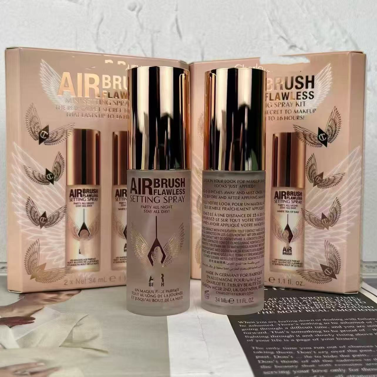 Cross-Border New Product: C-Brand Mini Setting Spray Mini Airbrush Flawless 34ml*2 Set QC-foto från 1688 på Qualit.ly