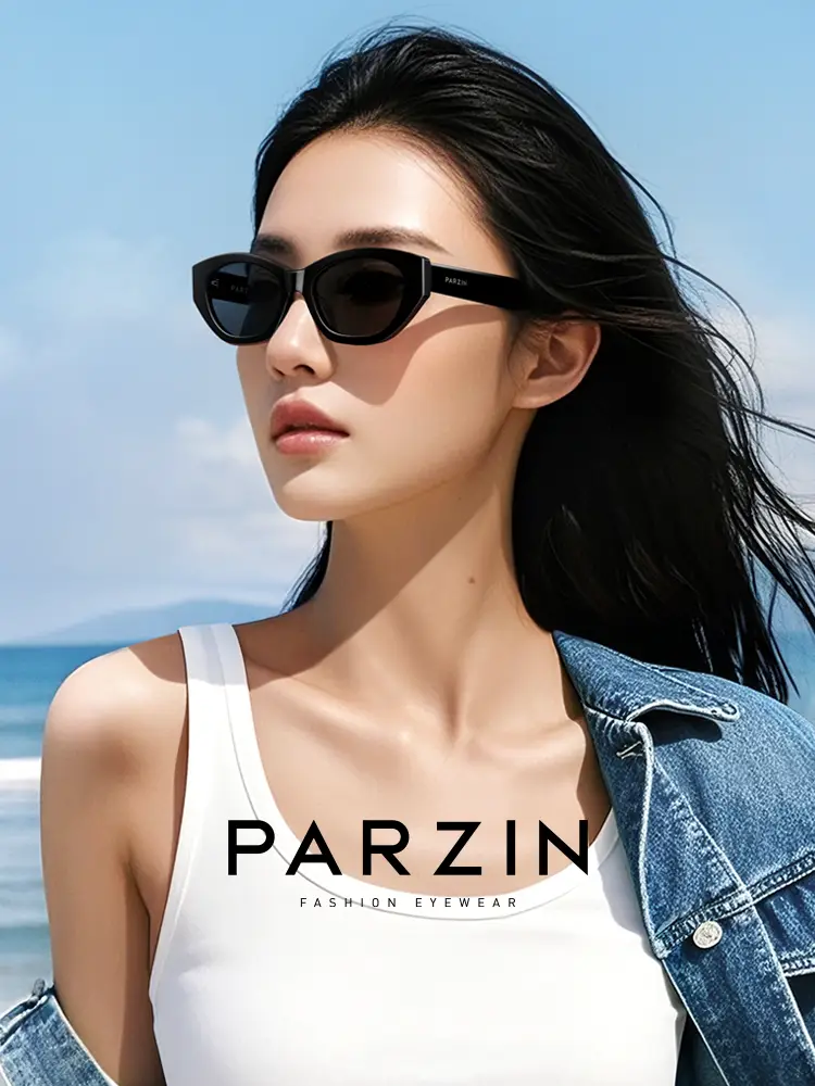 Parson Fan Chengcheng Star's Same Style Sunshade Sunglasses for Women Retro Style Cat Eye Narrow Frame Sunglasses for Men 7775