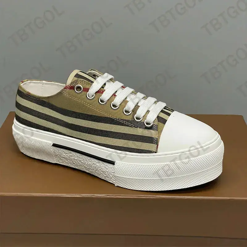 In-Stock Popular Foreign Trade Striped Plaid Color-Blocking Low-Top Sneakers Flat Comfortable Fashion Versatile Couple Casual Shoes