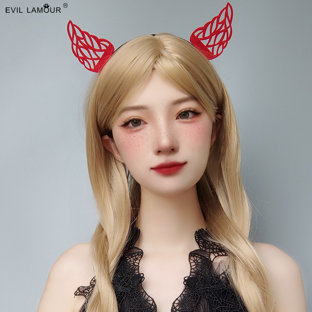 Halloween Red Devil Horn Headband Eighteen Year Old Adult Ceremony Headwear Christmas Ball Female Headband FG-20-1