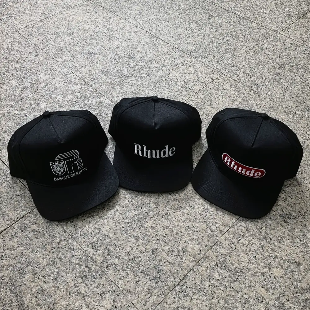 Cross-border Europe and the United States tide brand RHUDE letter pattern embroidered baseball cap outdoor sun hat men and women high street duck tongue cap