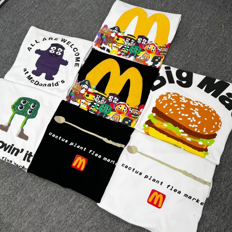 CPFM KANYE Kanye Joint Hamburg Foam Printed High Street Trendy Brand Loose Men's and Women's Couples Short Sleeve T-Shirt