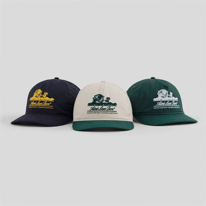 In Stock Aime Ald Unisphere Hat American Retro Baseball Cap with Wide Brim Adjustable Couple Style Foto QC de TAOBAO na Qualit.ly
