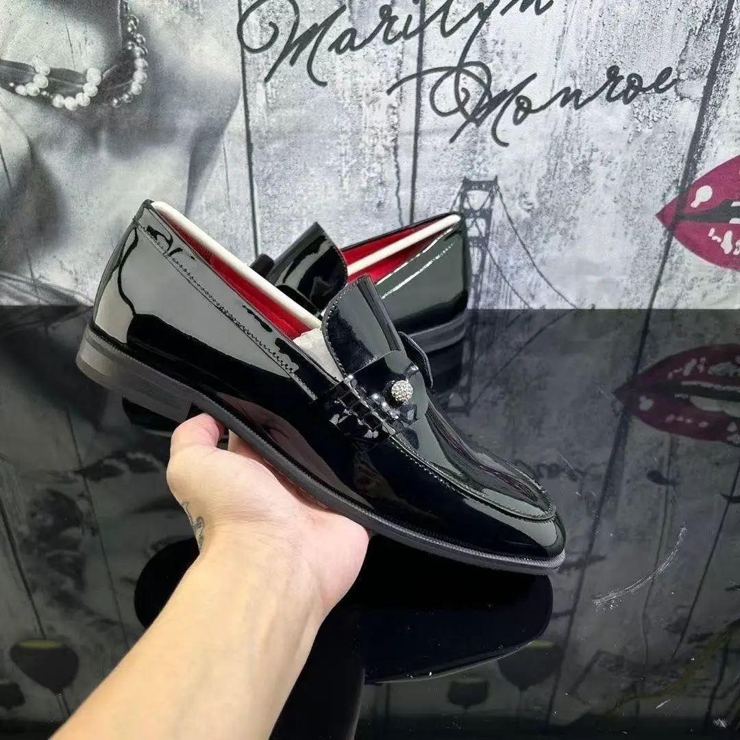 Cross-Border Cl Red-Soled Shoes, High-End New Trendy Rhinestone Low-Top Men's Shoes, Large Size Casual Couple Sneakers
