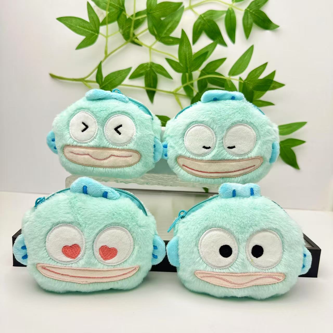 Cartoon Cute Ugly Fish Coin Purse Hanton Card Holder Keychain Storage Headphone Cover Gift Stuffed School Bag Pendant