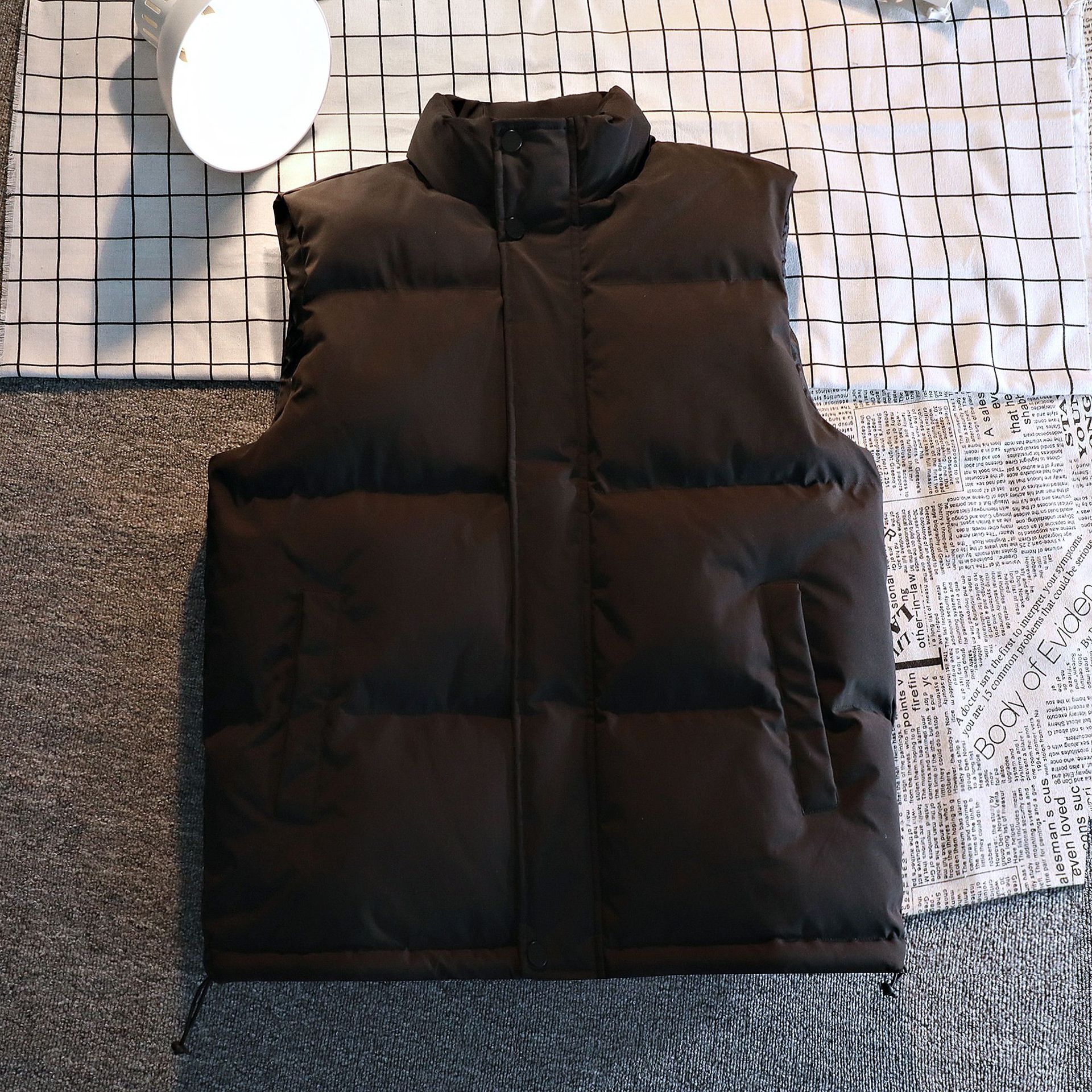 Cross-border Foreign Trade Explosions Outdoor Leisure Vest Men's Spring and Autumn Youth Warm Waistcoat Down Cotton Vest Jacket