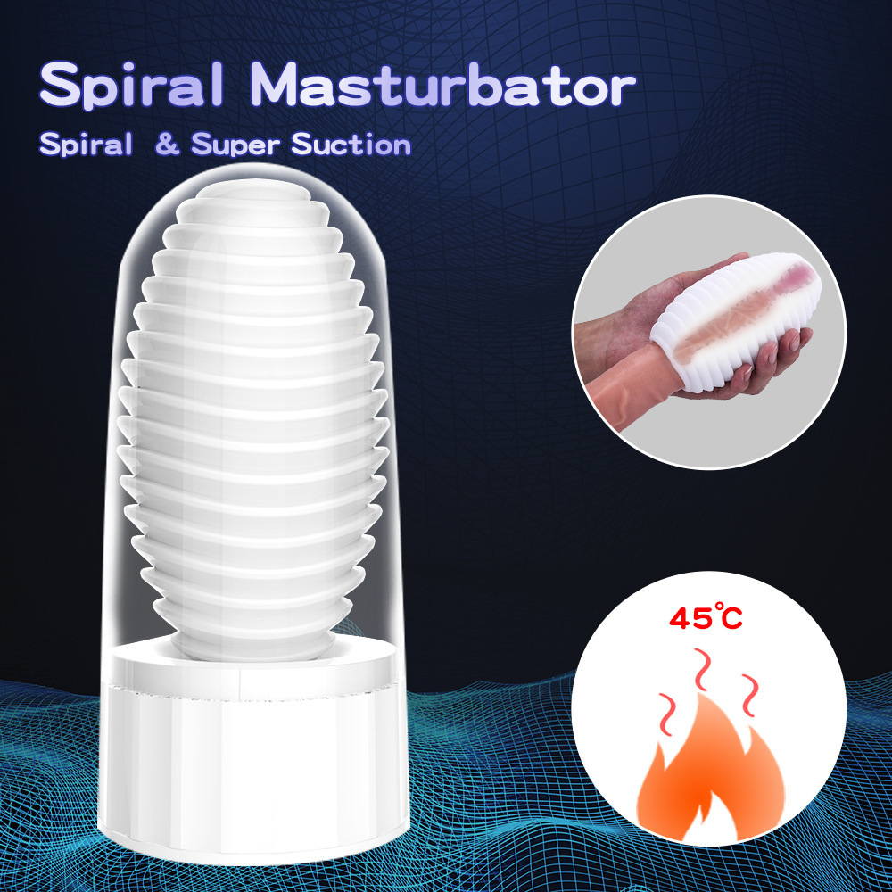 Men's new USB heating screw clip suction aircraft Cup masturbation penis exerciser adult sex goods wholesale