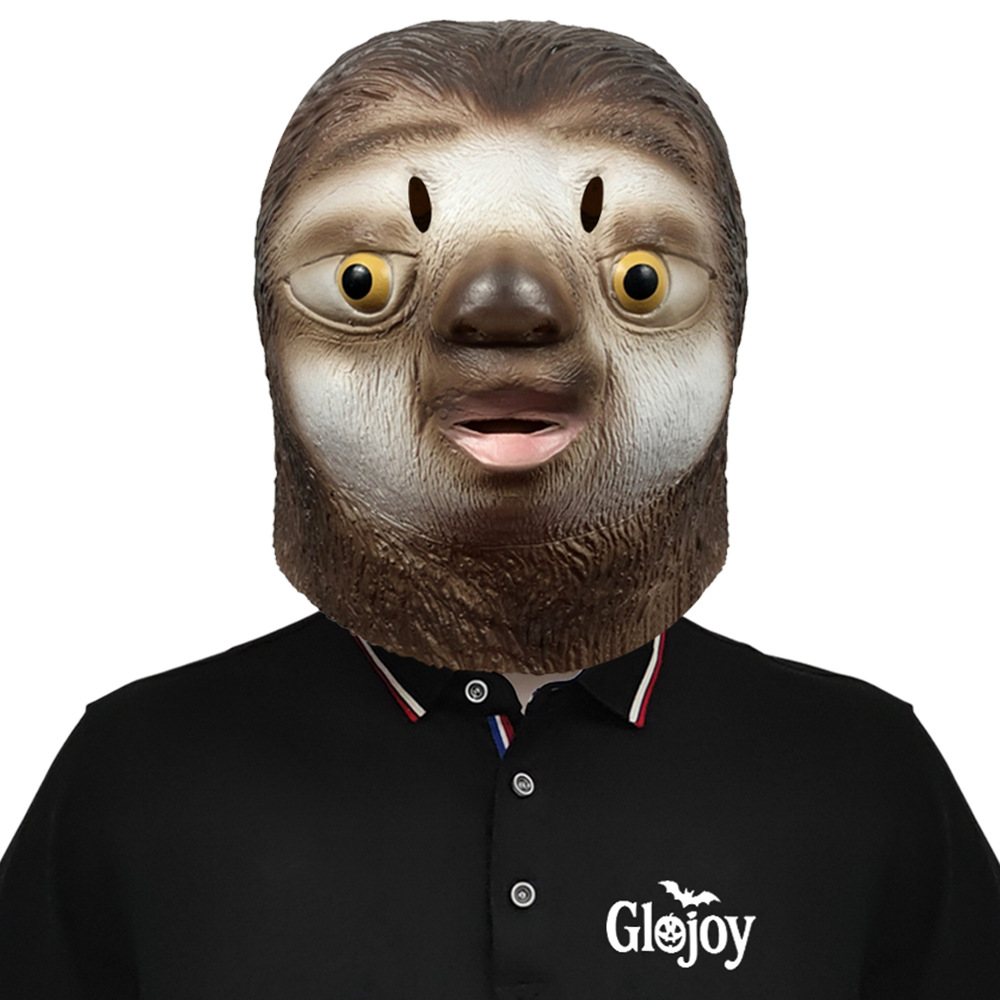 Cute Sloth Funny Animal Headgear Masquerade Cross-Border Live Broadcast Mask Halloween Day Party Performance Props
