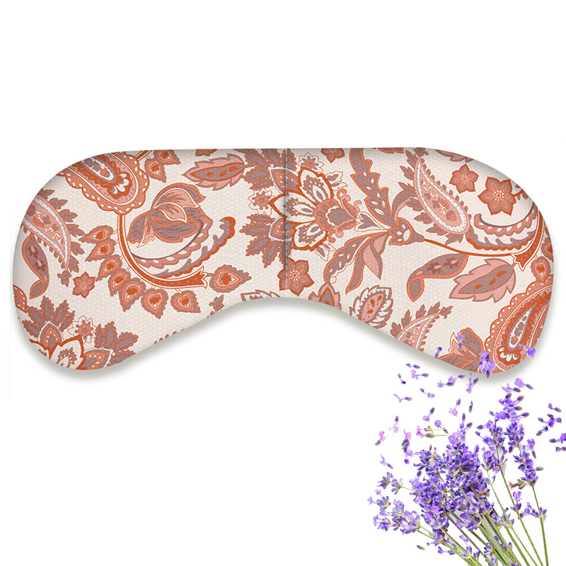Cotton Linen Printing Yoga Eye Pillow Microwave Heating Flaxseed Hot Pack Lavender Filling Shade Sleeping Eye Mask