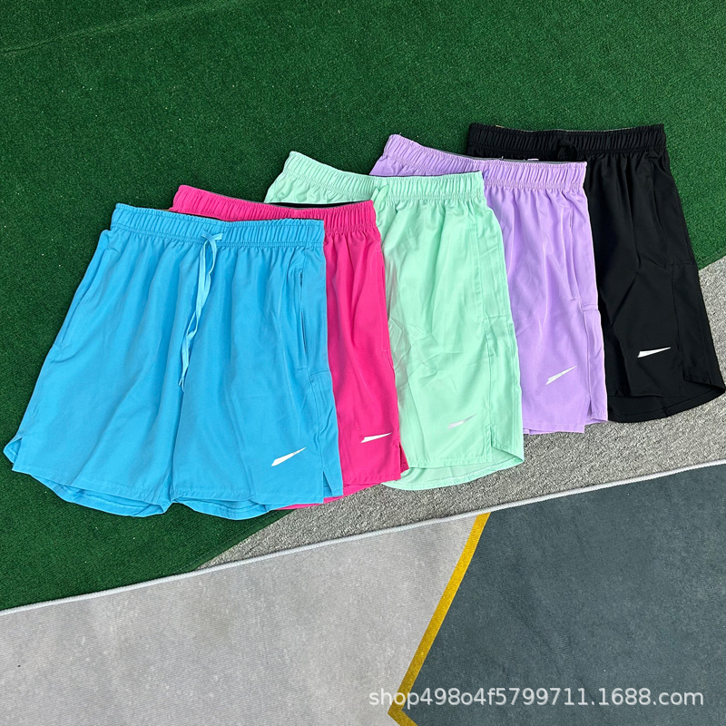 Crystal Stripe Matching Sports Quick-Dry Shorts Versatile Loose Fit Training Fitness Running Daily Commute Skin-Friendly Men's Shorts