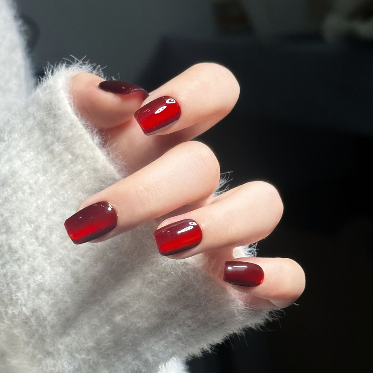 Sub-code nail piece ruby flash cat's eye white wearing a removable wearing fingernail patch wholesale