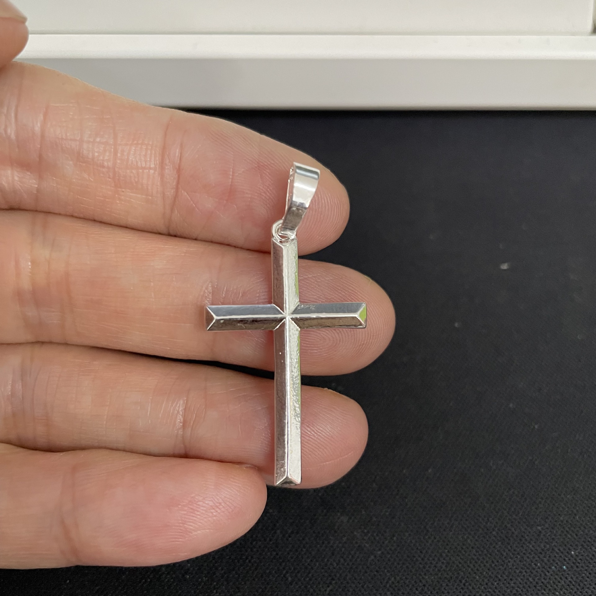 Foreign Trade Jewelry Electroplated Silver Gold-Plated Cross Pendant Accessories Cross-Border Hot Sale Aliexpress Xiyin Temu Hot Style