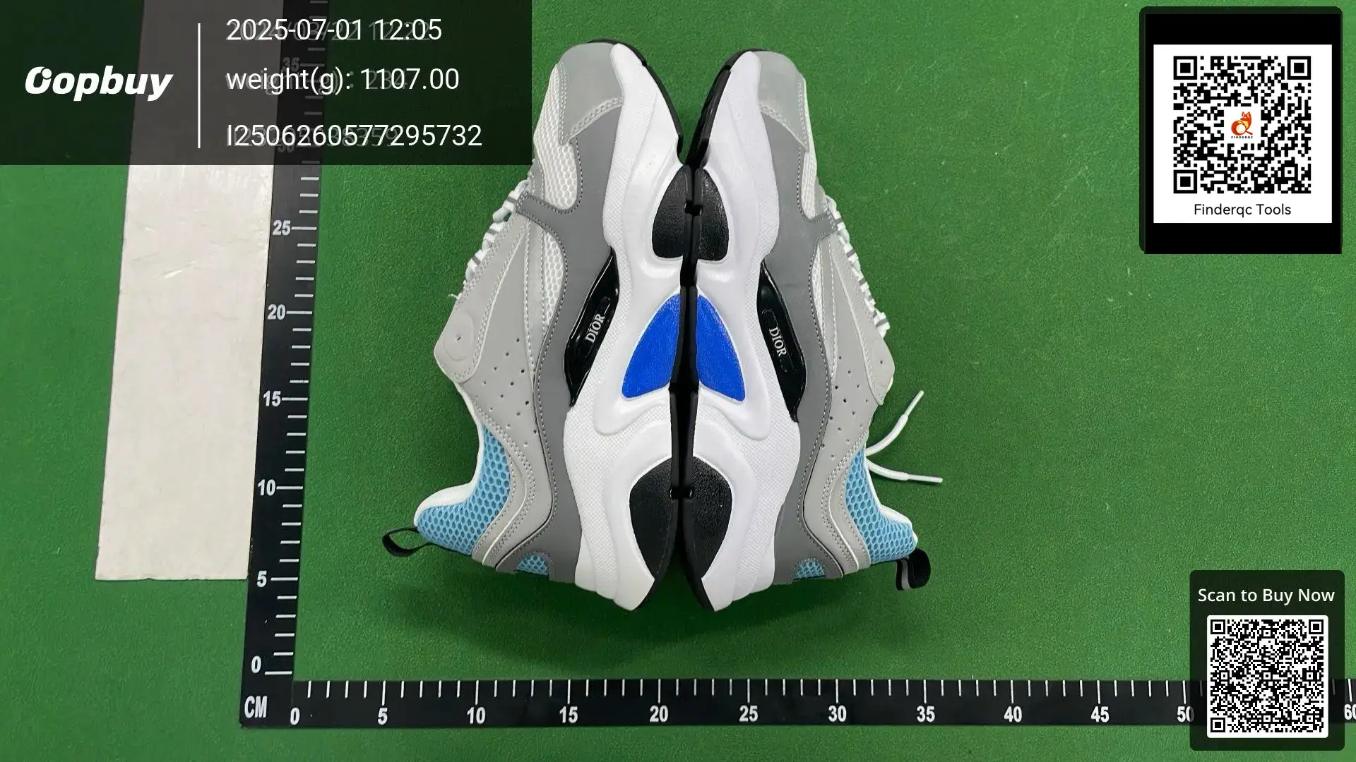 Dior B27 sneakers grey blue
