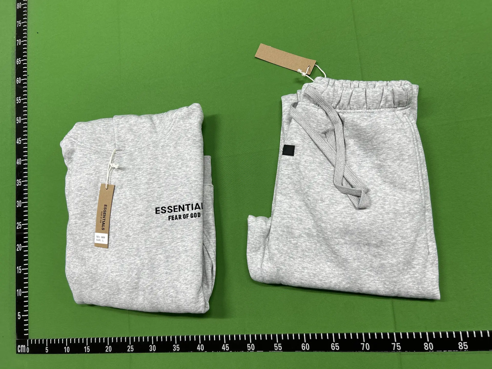 Fear of God Essentials Sweatshirt and Sweatpants Set Light Heather Grey