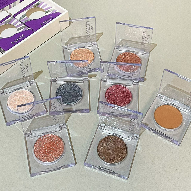 FAICCIA Fei Xi monochrome eye shadow fine flash easy to color earth color transparent square eye shadow base color high saturation