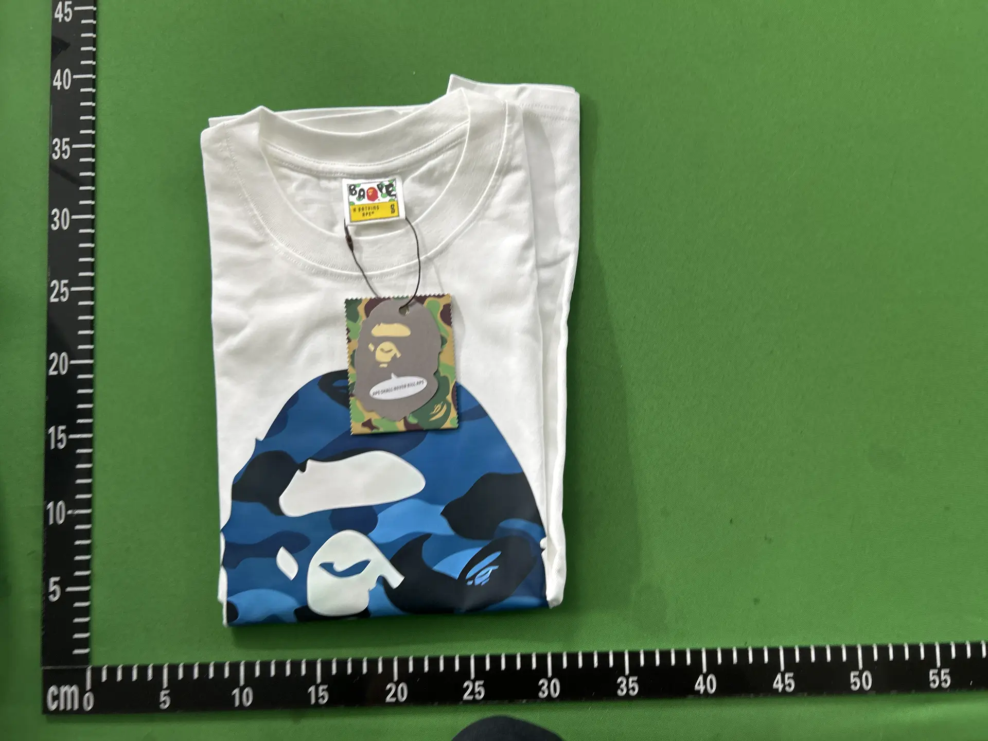 A Bathing Ape Camo Shark T-Shirt Blue